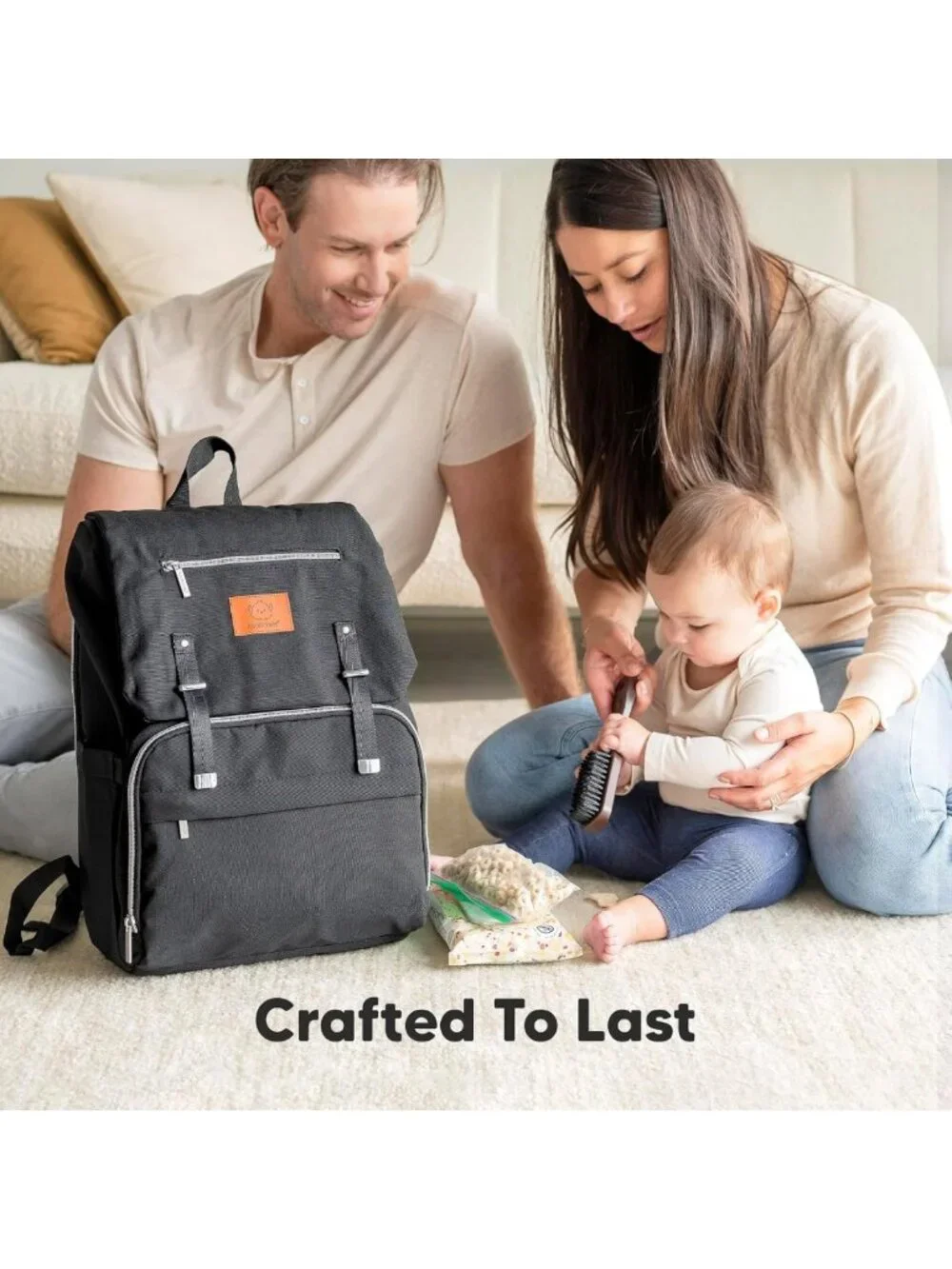 Stylish Waterproof Baby Diaper Bag Backpack with Changing Pad & Insulated